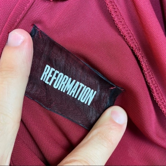 NWOT Reformation Light Maroon Maxi Dress - Picture 5 of 5